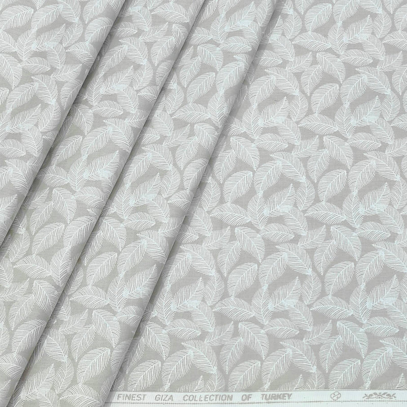 Shirt Fabric ManTire 60s Giza Cotton Printed Colour Light Brown N White