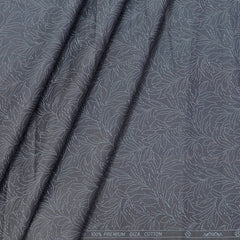 Shirt Fabric ManTire 60s Giza Cotton Printed Colour Bluish Grey
