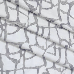 Shirt Fabric ManTire 60s Giza Cotton Printed Colour White N Grey