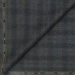 Tweed Blazer Faric OCM Wool Blended Broad Check Colour Grey