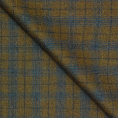 Tweed Blazer Faric OCM Wool Blended Broad Check Colour Greenish Brown