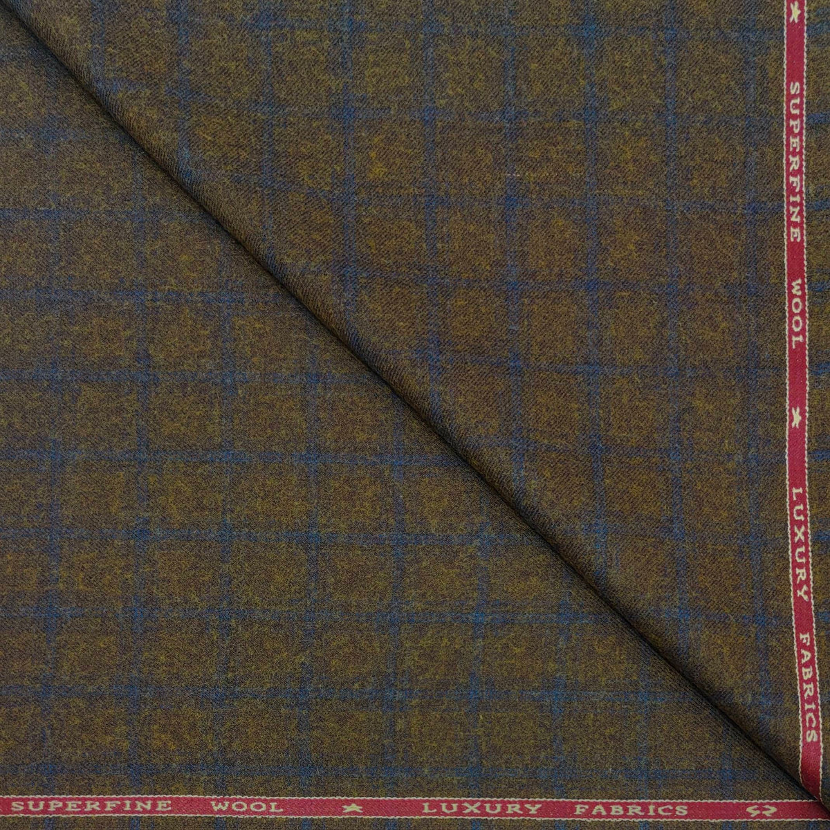 Tweed Blazer Faric OCM Premium Wool Blended Broad Check Colour Dark Brown