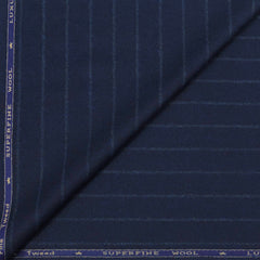 Tweed Blazer Faric OCM Wool Blended Broad Lining Colour Royal Blue