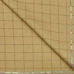 Tweed Blazer Faric OCM Wool Blended Broad Check Colour Dried Moss Brown