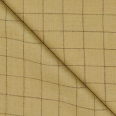 Tweed Blazer Faric OCM Wool Blended Broad Check Colour Dried Moss Brown