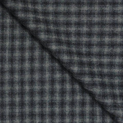 Tweed Blazer Faric OCM Wool Blended Check Colour Black N Grey