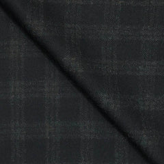 Tweed Blazer Faric OCM Wool Blended Broad Check Colour Light Green N Black