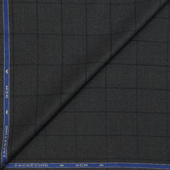 Tweed Blazer Faric OCM Wool Blended Broad Check Colour Espresso Brown