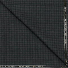 Tweed Blazer Fabric OCM Wool Blended Check Colour Wood Brown