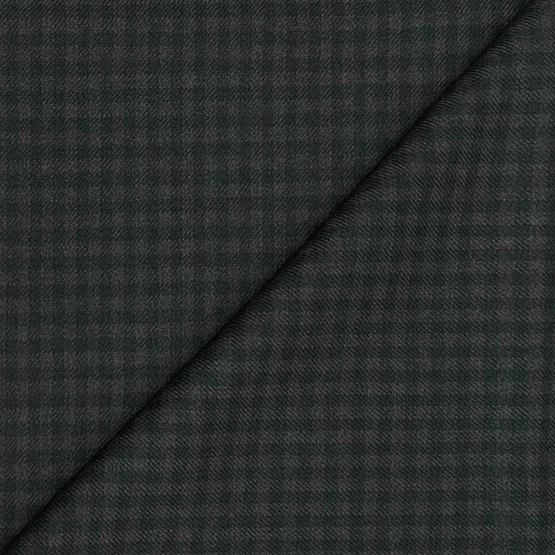 Tweed Blazer Fabric OCM Wool Blended Check Colour Wood Brown