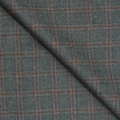 Tweed Blazer Fabric OCM Wool Blended Check Colour Cloud Grey