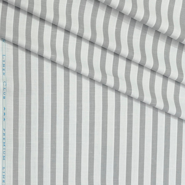 Shirt Fabric Linen Club Linen Blended Patta Lining Colour Grey N White
