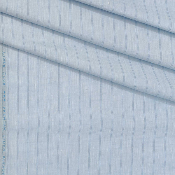 Shirt Fabric Linen Club Linen Blended Broad Lining Colour Light Blue