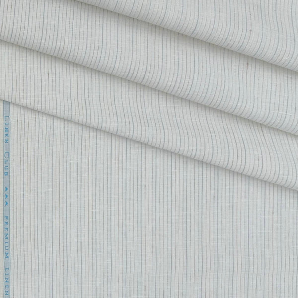 Shirt Fabric Linen Club Linen Blended Lining Colour Light Blue N Brown