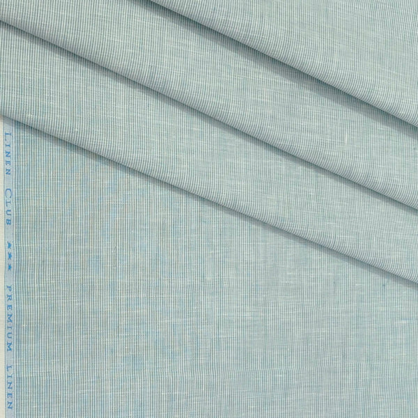 Shirt Fabric Linen Club Linen Blended Pin Lining Colour Mint Green