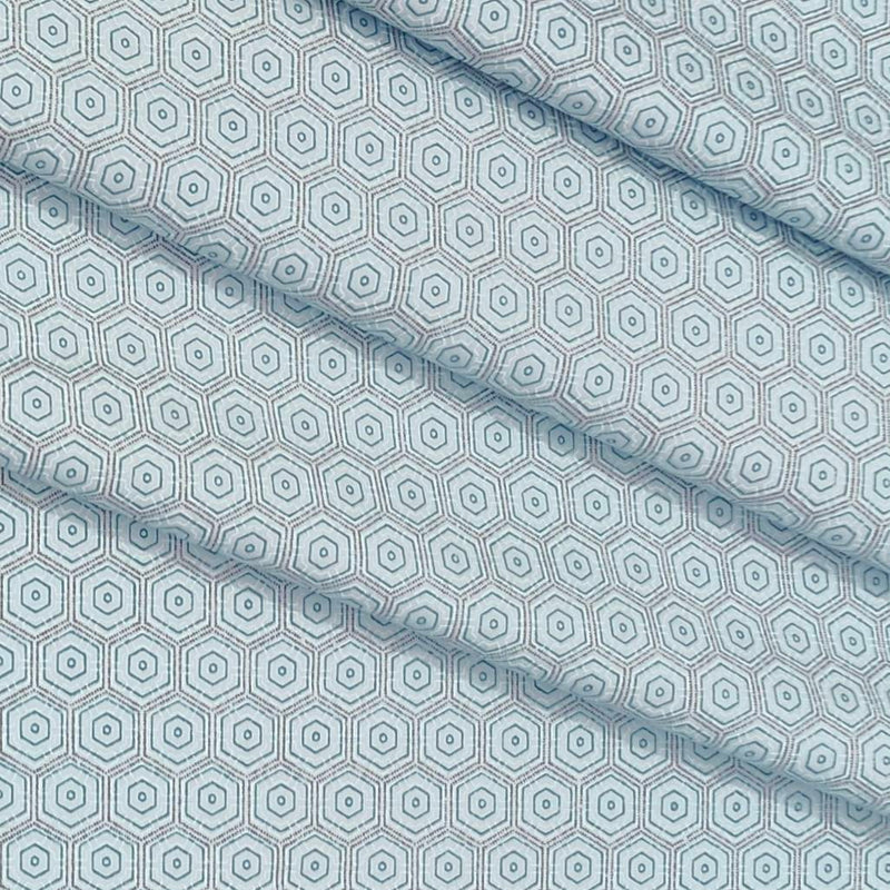 Shirt Fabric ManTire 60s Giza Cotton Printed Colour Firozi Blue