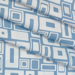 Shirt Fabric ManTire 60s Giza Cotton Printed Colour Blue N White