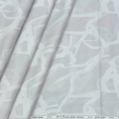 Shirt Fabric ManTire 60s Giza Cotton Printed Colour Silver Grey