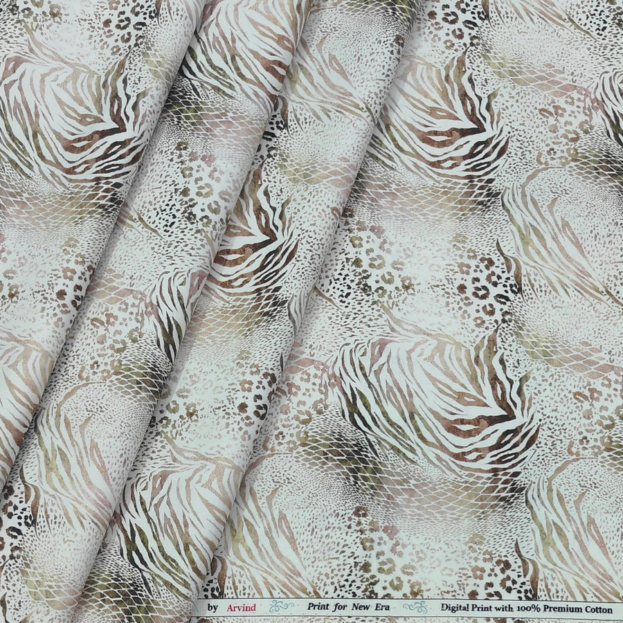 Shirt Fabric Arvind Giza Cotton Digital Print Colour Multicolour