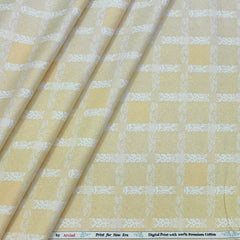 Shirt Fabric Arvind Giza Cotton Digital Print Colour Cream