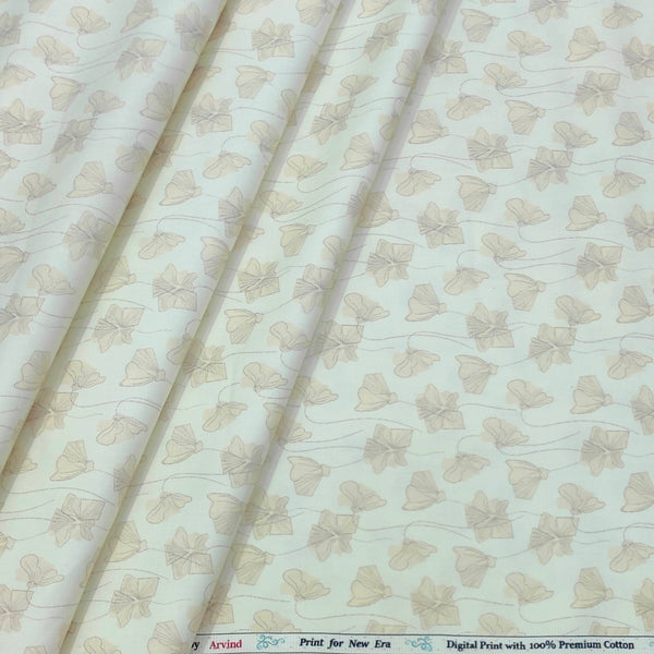 Shirt Fabric Arvind Giza Cotton Digital Print Colour Ash Brown