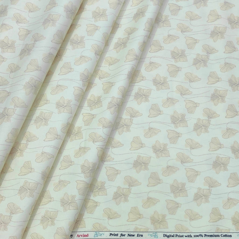 Shirt Fabric Arvind Giza Cotton Digital Print Colour Ash Brown