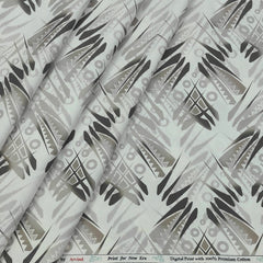 Shirt Fabric Arvind Giza Cotton Digital Print Colour Grey N White