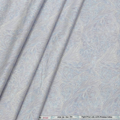 Shirt Fabric Arvind Giza Cotton Digital Print Colour Dull Lavender