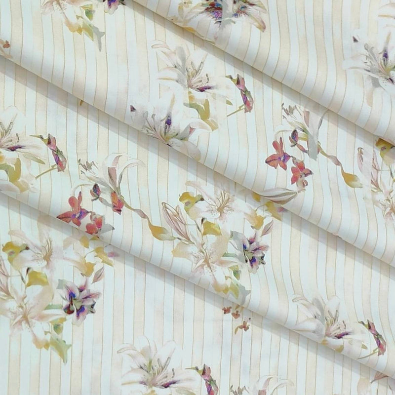 Shirt Fabric Arvind Giza Cotton Digital Print Colour Multicolour