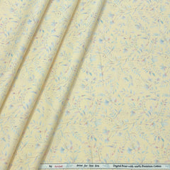 Shirt Fabric Arvind Giza Cotton Printed Colour Pastel Yellow