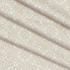 Shirt Fabric Arvind Giza Cotton Printed Colour Desert Brown N White