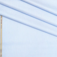 Shirt Fabric Arvind Giza Cotton Pin Lining Colour Blue N White