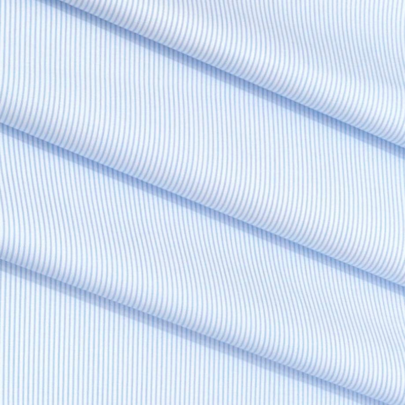 Shirt Fabric Arvind Giza Cotton Pin Lining Colour Blue N White