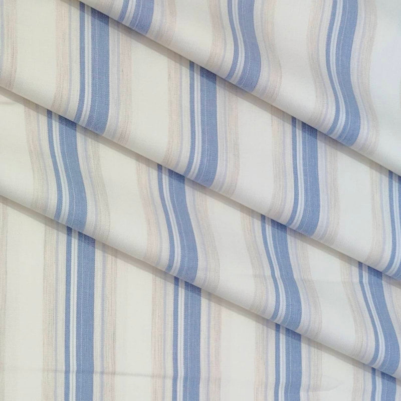 Shirt Fabric Arvind Giza Cotton Patta Lining Colour Light Cream N Glaucous Blue