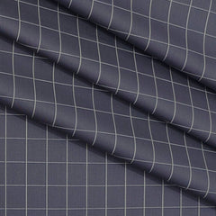 Shirt Fabric Arvind Giza Cotton Check Colour Greyish Blue