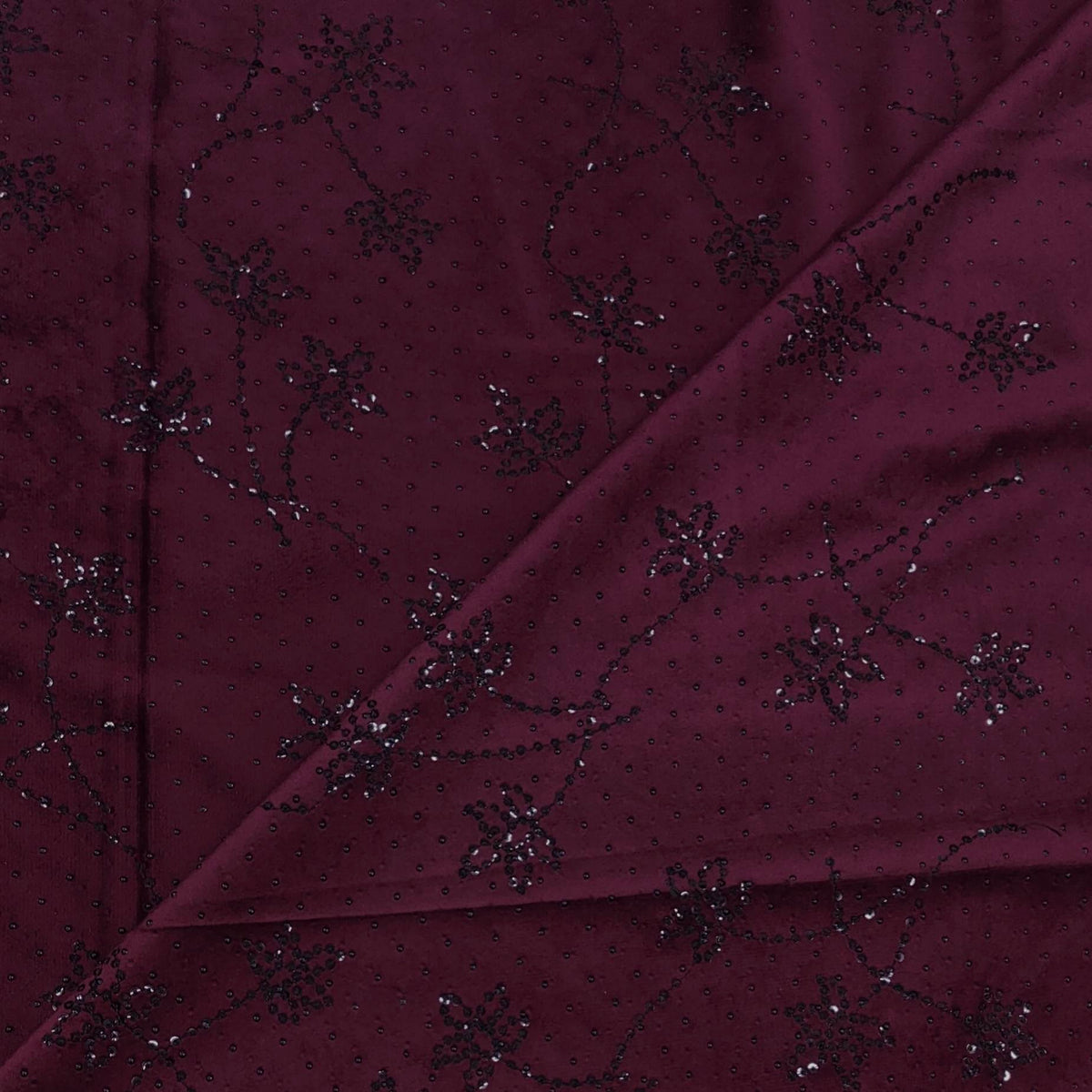 Achkan Fabric ManTire Velvet Fabric With Embroidery Work Colour Reddish Maroon