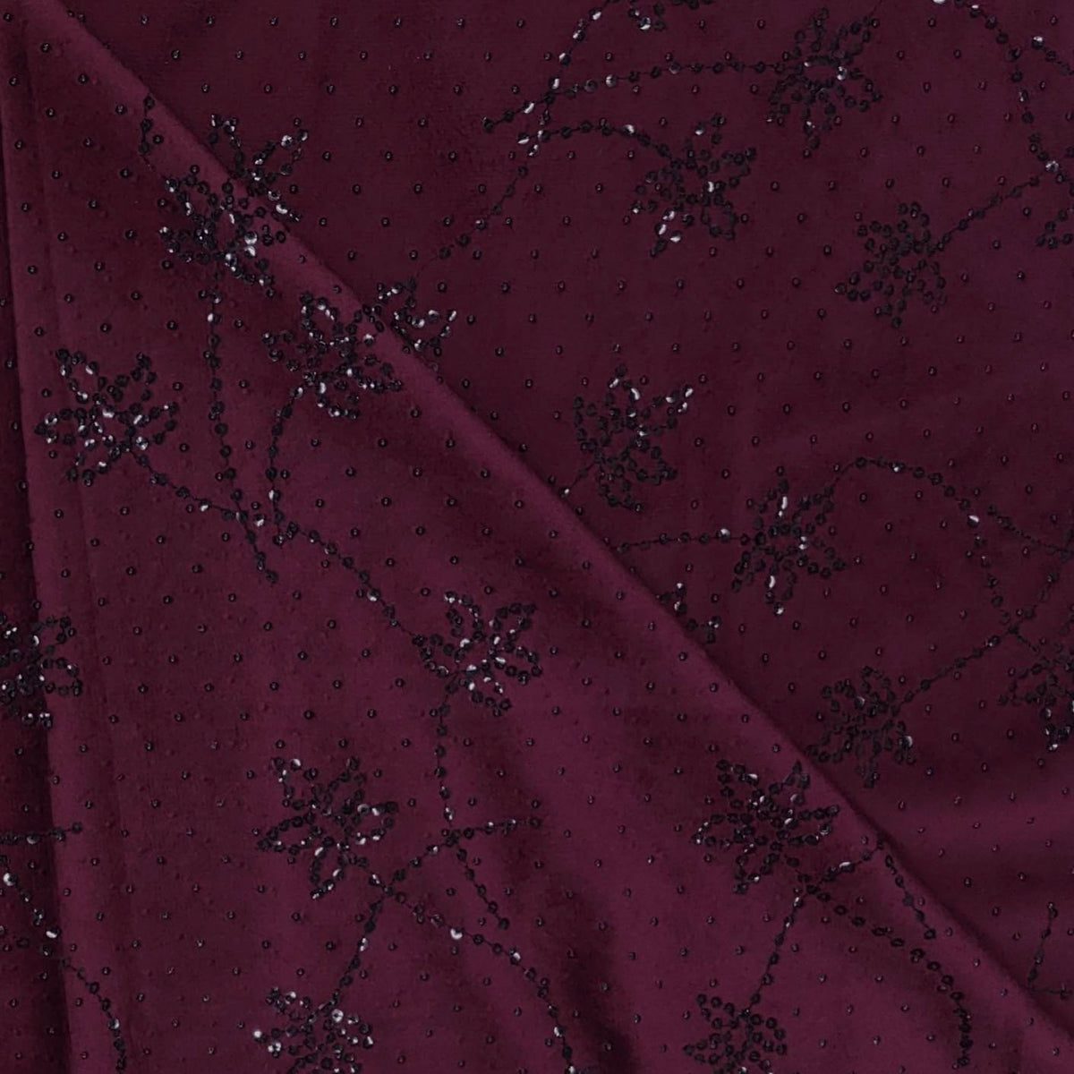 Achkan Fabric ManTire Velvet Fabric With Embroidery Work Colour Reddish Maroon