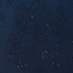 Achkan Fabric ManTire Velvet Fabric With Embroidery Work Colour Space Blue