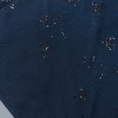 Achkan Fabric ManTire Velvet Fabric With Embroidery Work Colour Space Blue