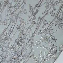 Achkan Fabric ManTire Velvet Fabric With Embroidery work Colour Silver