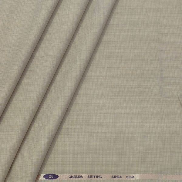 Trouser Fabric Gr Gwalior Poly Viscose Mild Check Colour Desert Brown