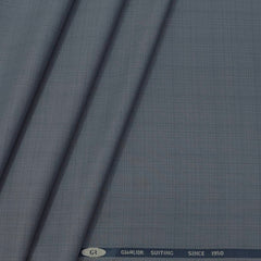Trouser Fabric Gr Gwalior Poly Viscose Mild Check Colour Bluish Grey