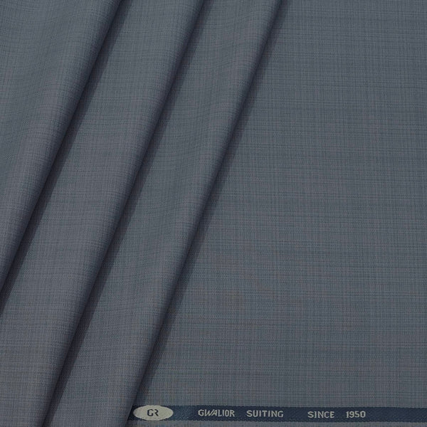 Trouser Fabric Gr Gwalior Poly Viscose Mild Check Colour Bluish Grey