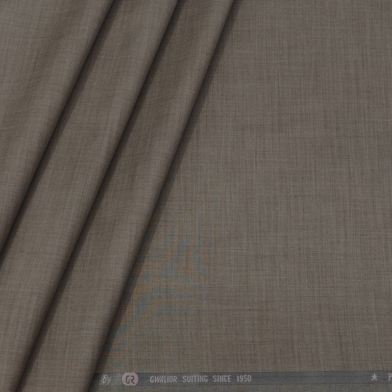 Trouser Fabric Gr Gwalior Poly Viscose Slub Colour Wood Brown