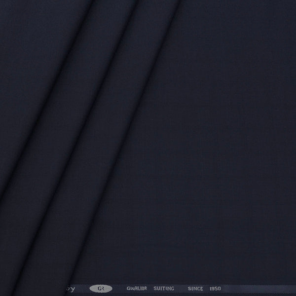 Trouser Fabric Gr Gwalior Poly Viscose Broad Check Colour Dark Blue