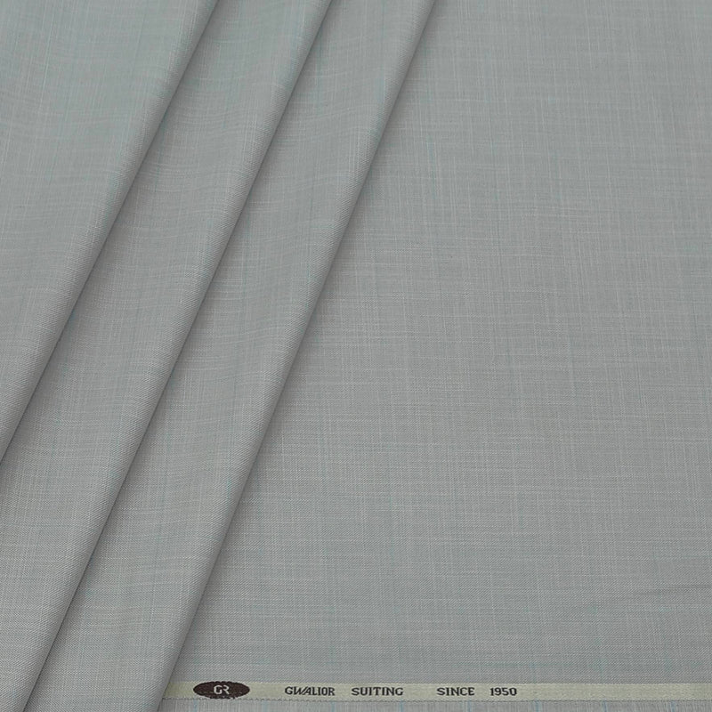 Trouser Fabric Gr Gwalior Poly Viscose Broad Check Colour Light Silver