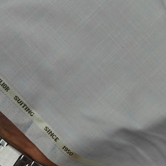 Trouser Fabric Gr Gwalior Poly Viscose Broad Check Colour Light Silver