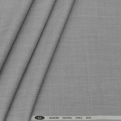 Trouser Fabric Gr Gwalior Poly Viscose Broad Check Colour Ash Grey