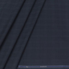 Trouser Fabric Donear Poly Viscose Broad Check Colour Dark Blue