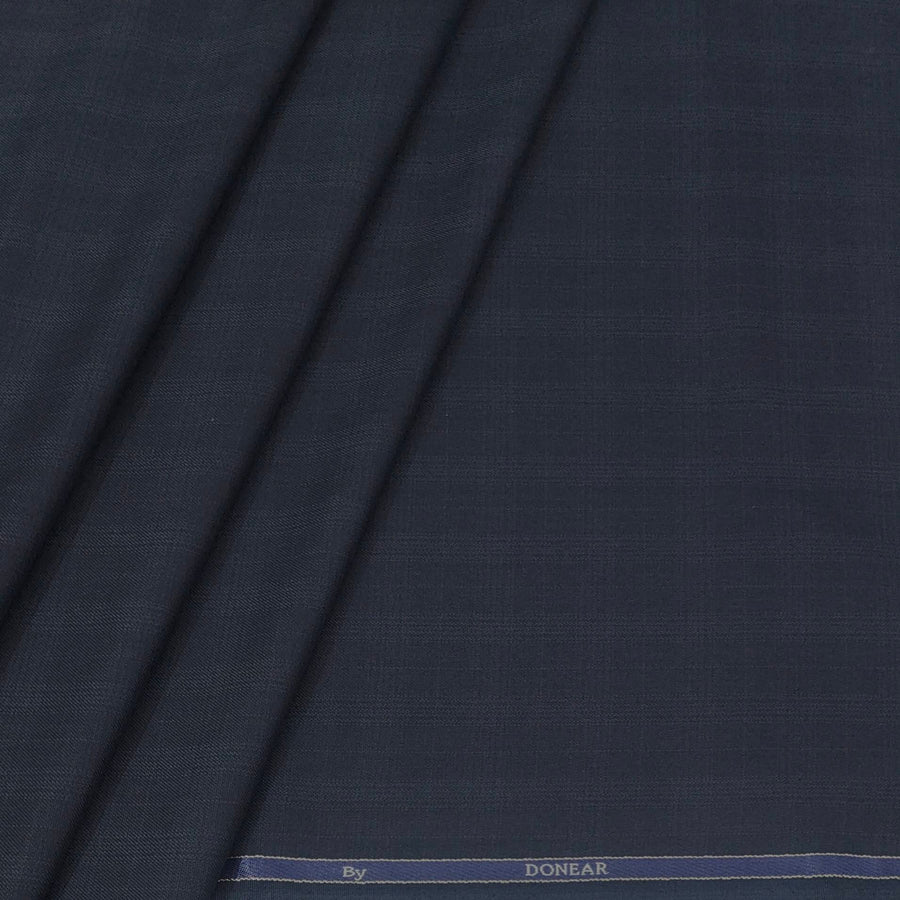 Trouser Fabric Donear Poly Viscose Broad Check Colour Dark Blue